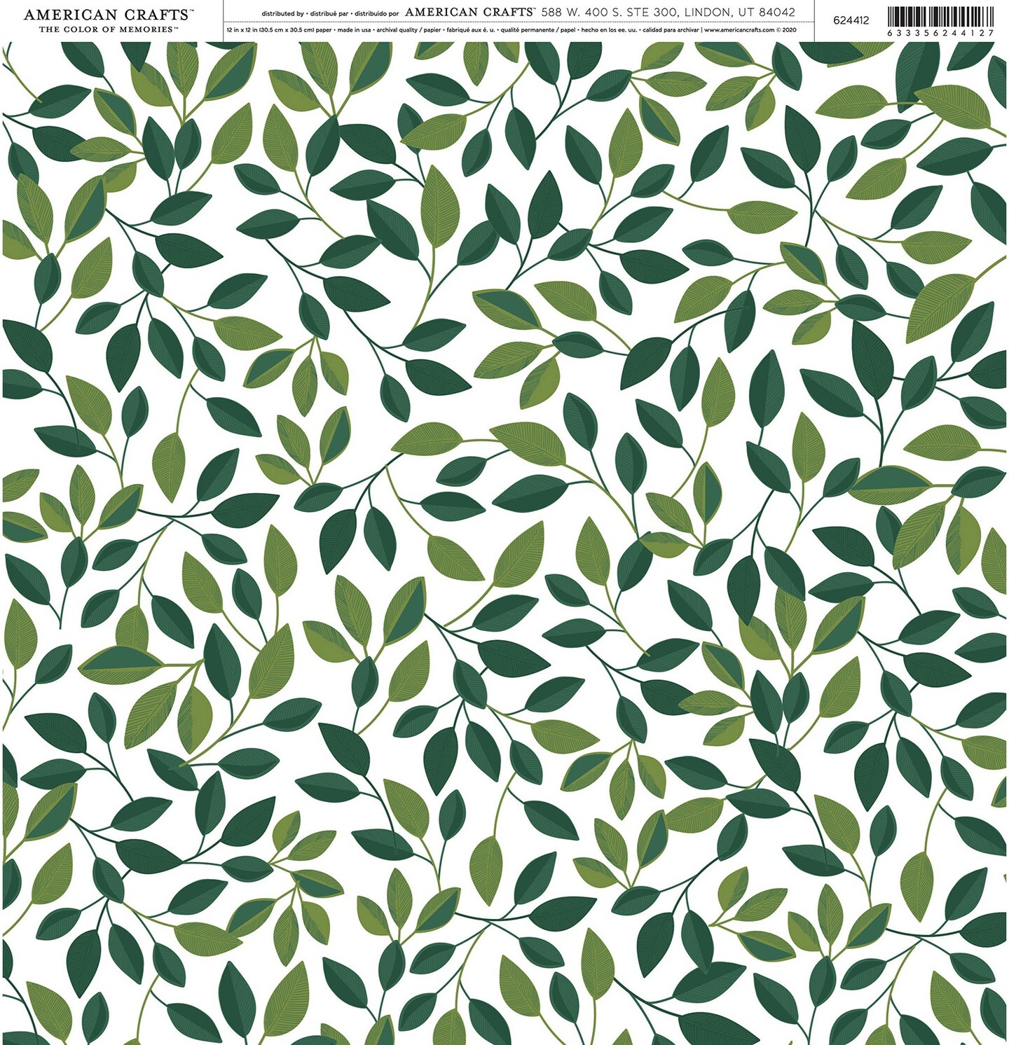 American Crafts Patterned Single-Sided Cardstock 12&#x22;X12&#x22;
