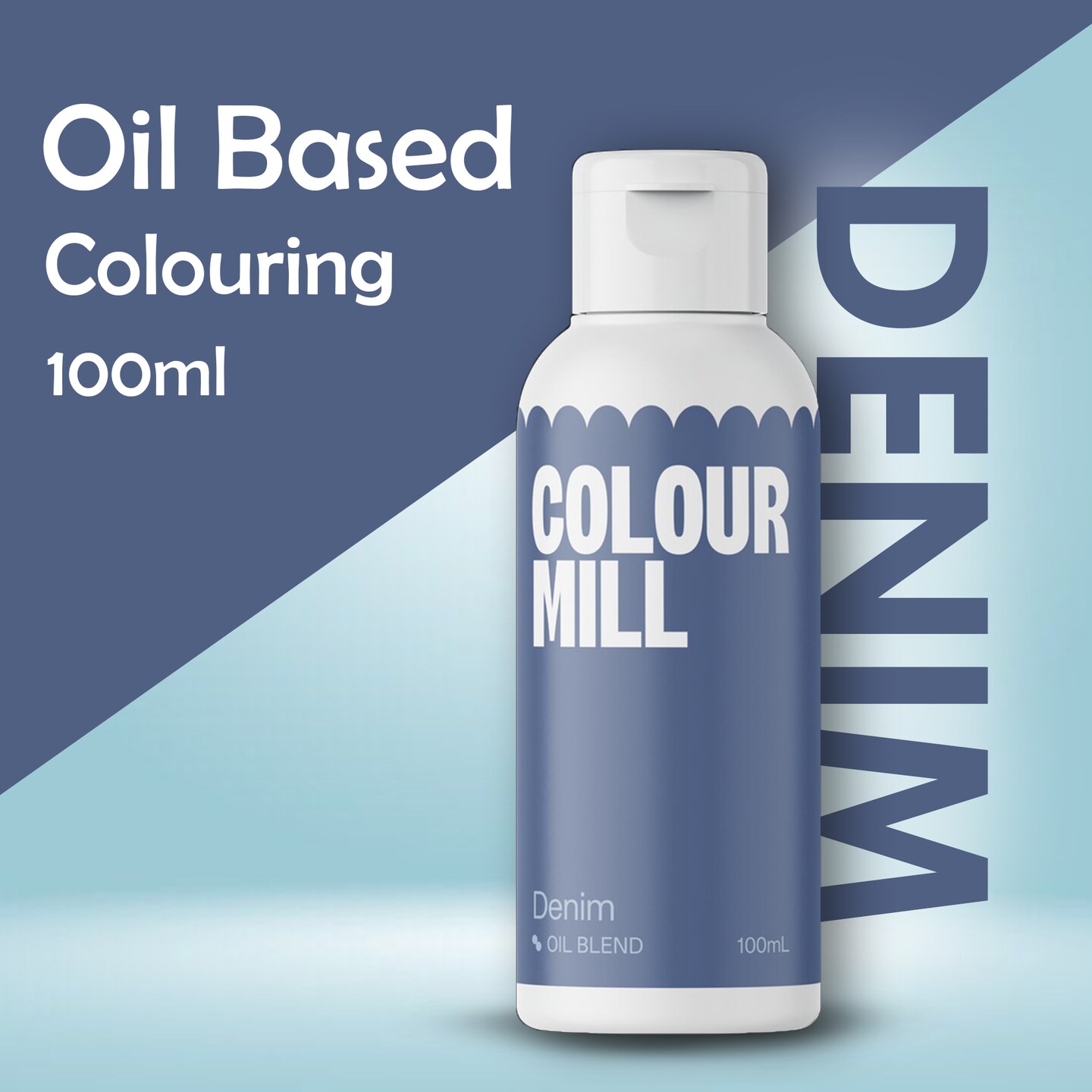 100ml Denim Oil Based Food Colour Colour Mill Deep Blue Edible Dye for Baking &#x26; Decorating