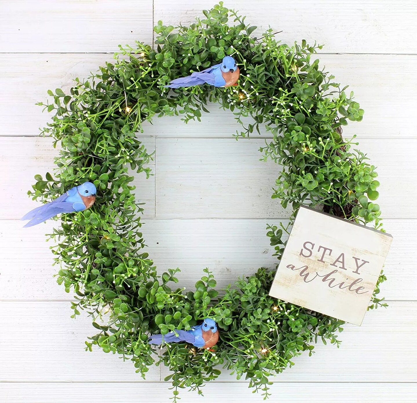 Bluebirds 6ct Mini Blue Craft Birds for Wreaths Displays