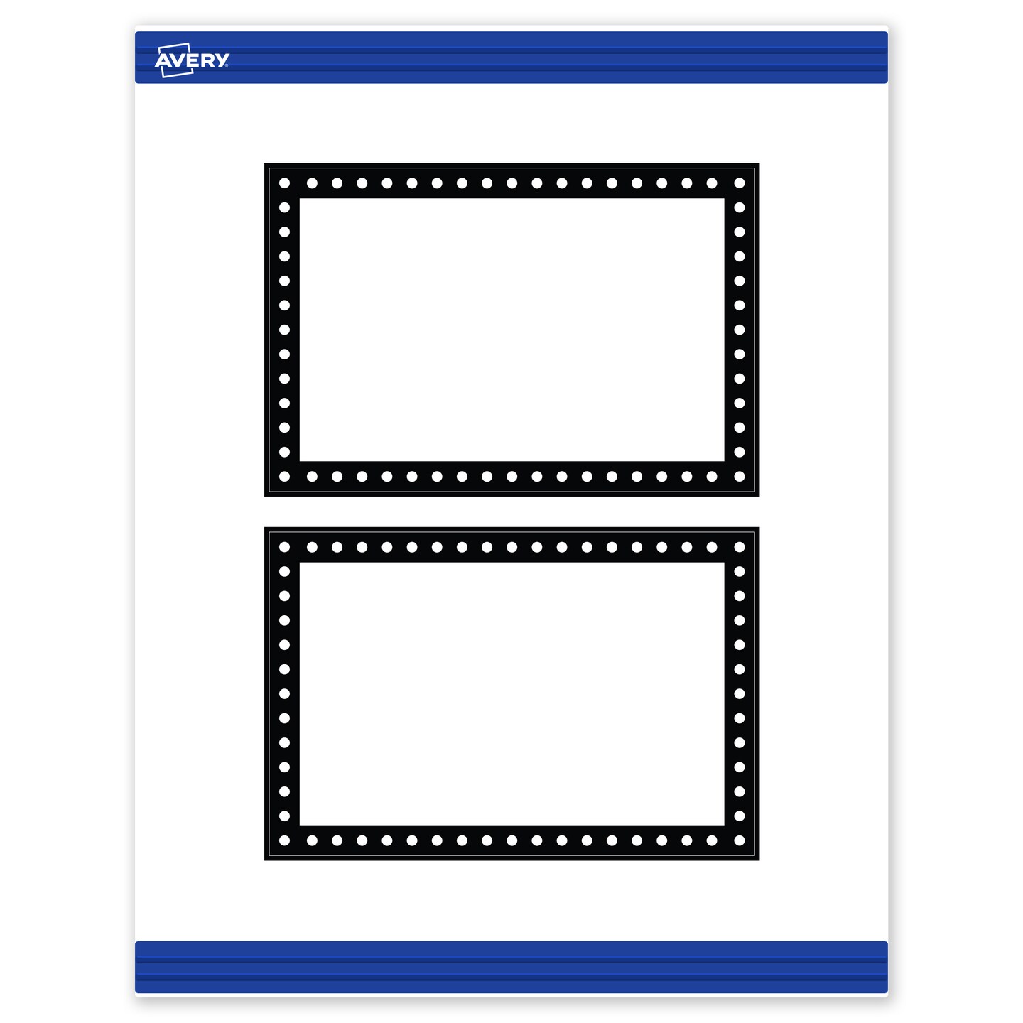 Avery Printable Rectangle Postcards, Black and White Polka Dots, 4" x 6", Matte White Rectangle Postcards, Laser/Inkjet, 20ct, Great for Postcards