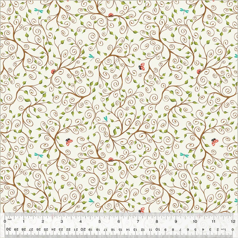 Fabric Windham Ivory Branches Enchanted Woods by the Quarter Yard 54522-4