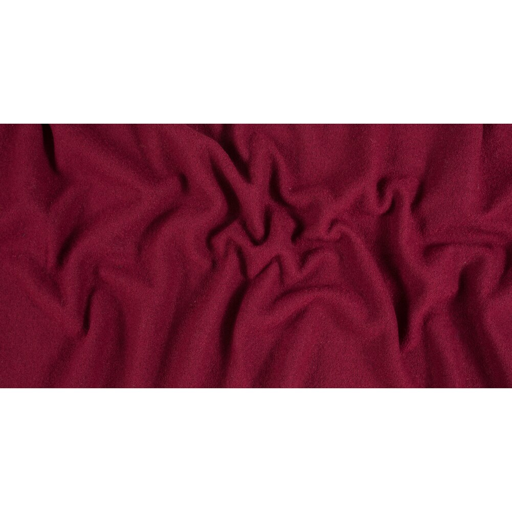 1 Yard Rumba Red Boiled Wool Coating Fabric Solid Warm Winter Textile 59 inch Width