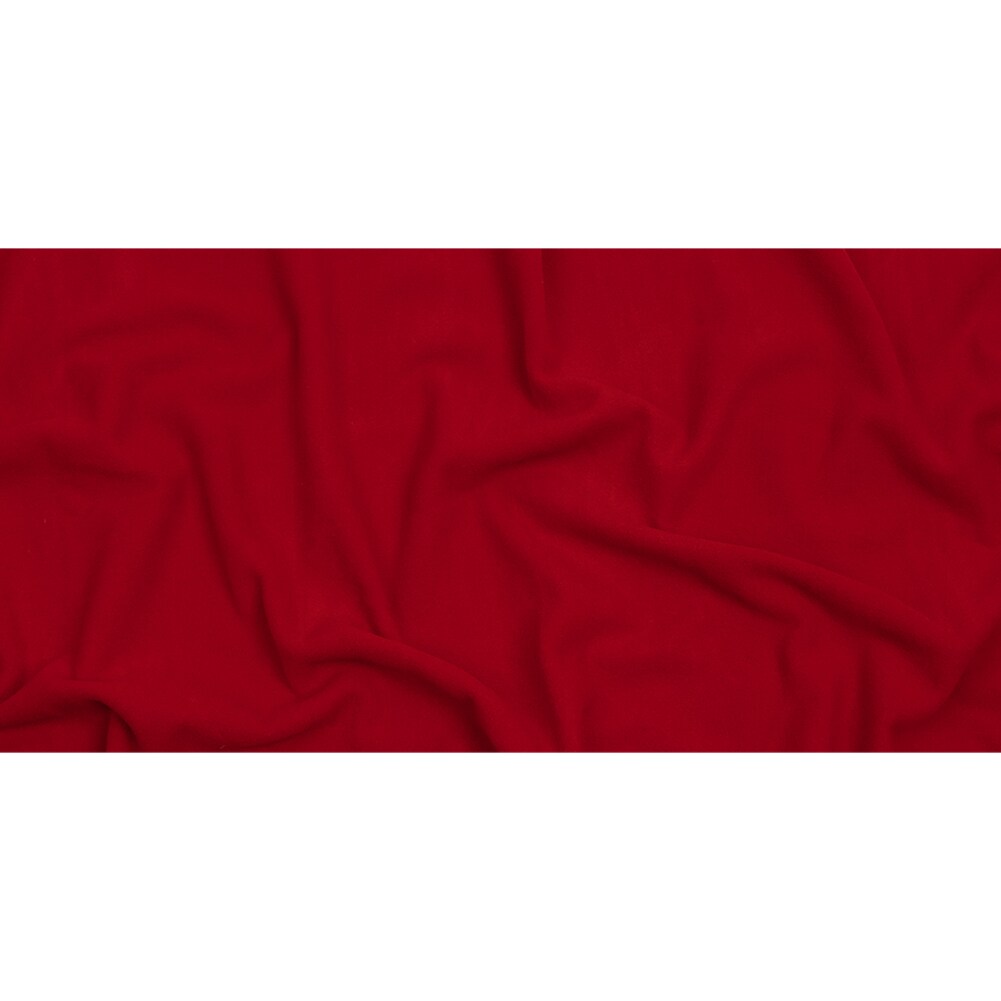 1 Yard Wool and Cashmere Coating Made in Italy - Poppy Red - Alberini Collection 60’’ Width