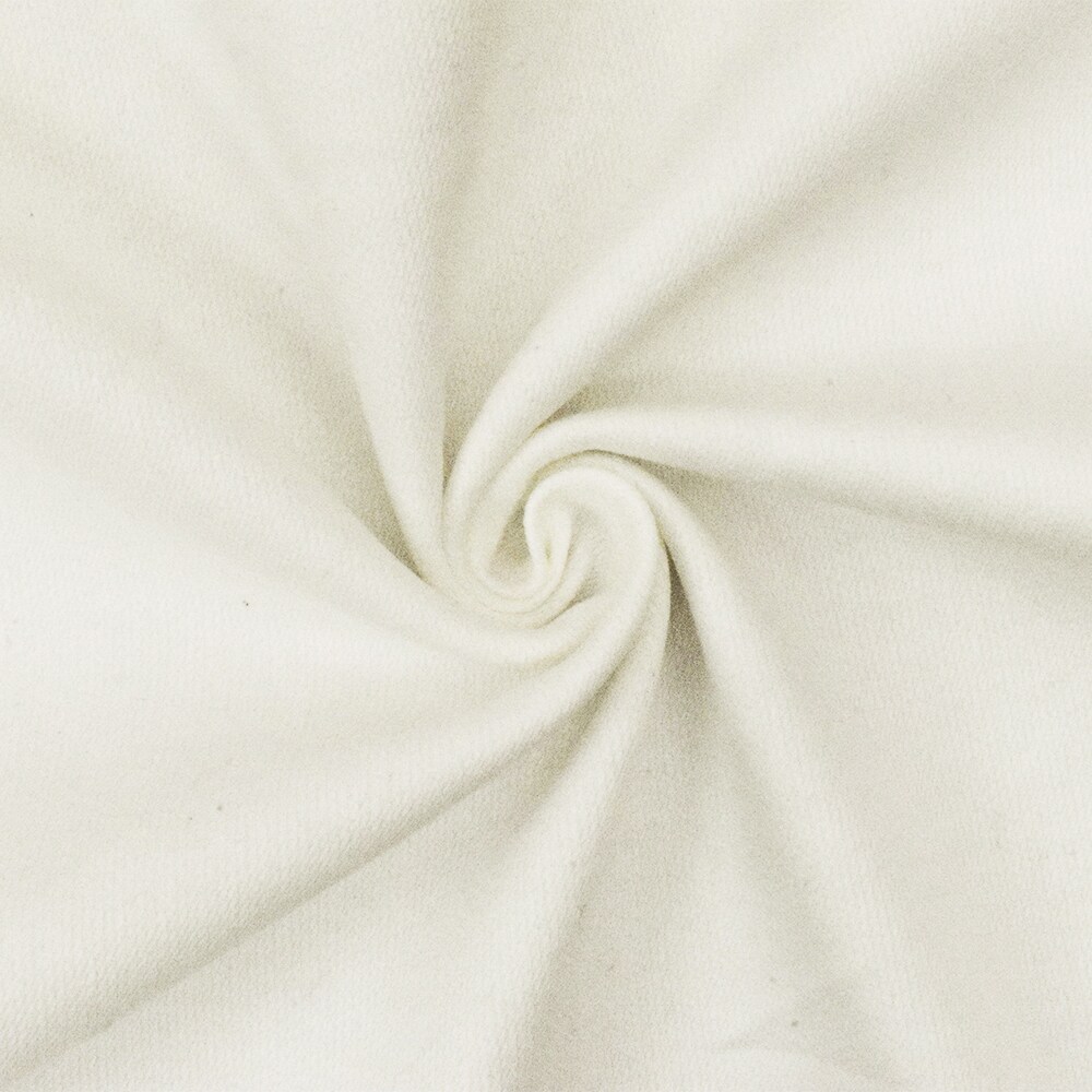 Classic Ivory Solid Stretch Cotton Dobby Woven Fabric By the Yard