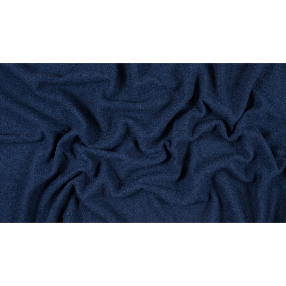 1 Yard Twilight Blue Boiled Wool Coating Fabric Solid Heavy Warm Textile 59 inch Width