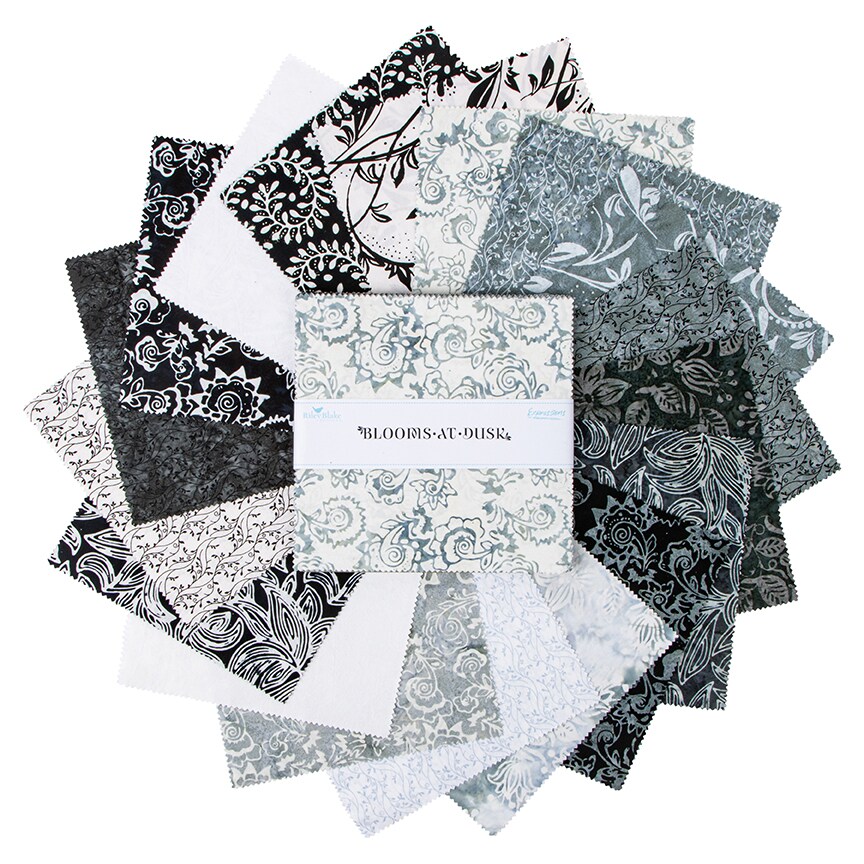 Expressions Batiks 10" Square Pack (Layer Cake / 10" Stacker) in Blooms at Dusk by Riley Blake Designs for Riley Blake (10-23376-42)