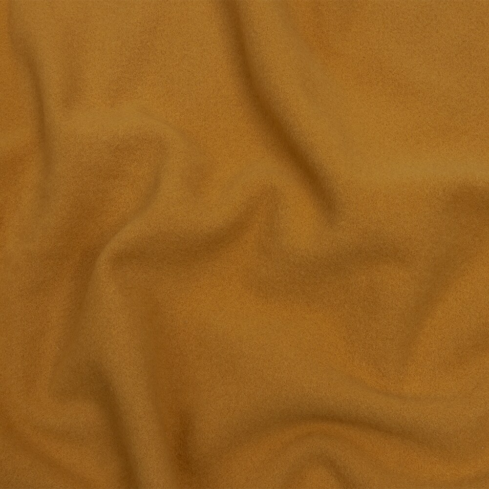 1 Yard Yellow Ochre Wool and Cashmere Coating Fabric Alberini Collection 60’’ Width