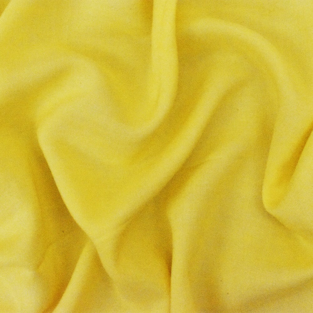 Yellow Rayon Challis Solid Woven Fabric By the Yard