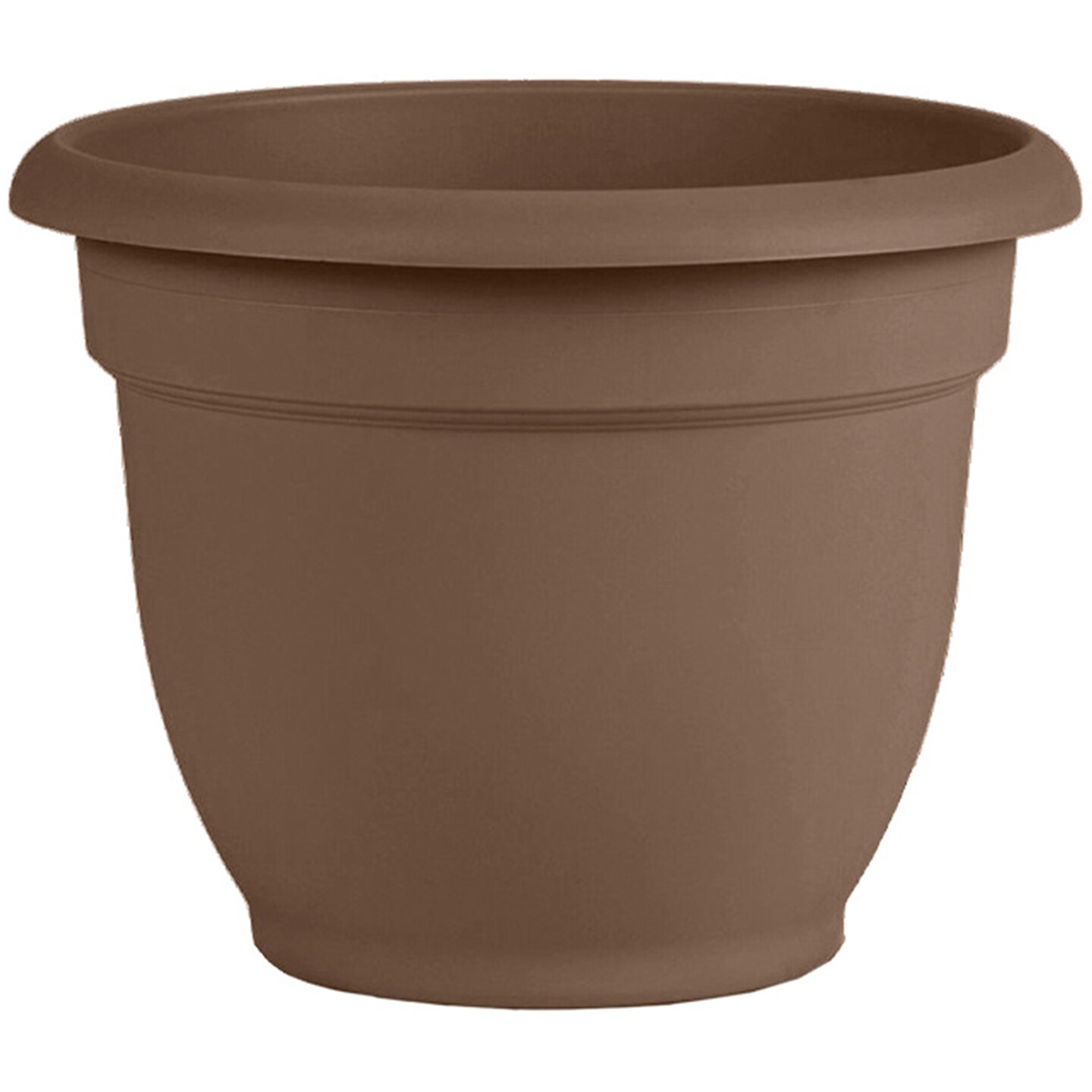 Bloem Ariana Pot Planter: 20&#x22; - Chocolate - Durable Resin Pot, For Indoor and Outdoor Use, Gardening, Self Watering Disk Included, 11 Gallon Capacity
