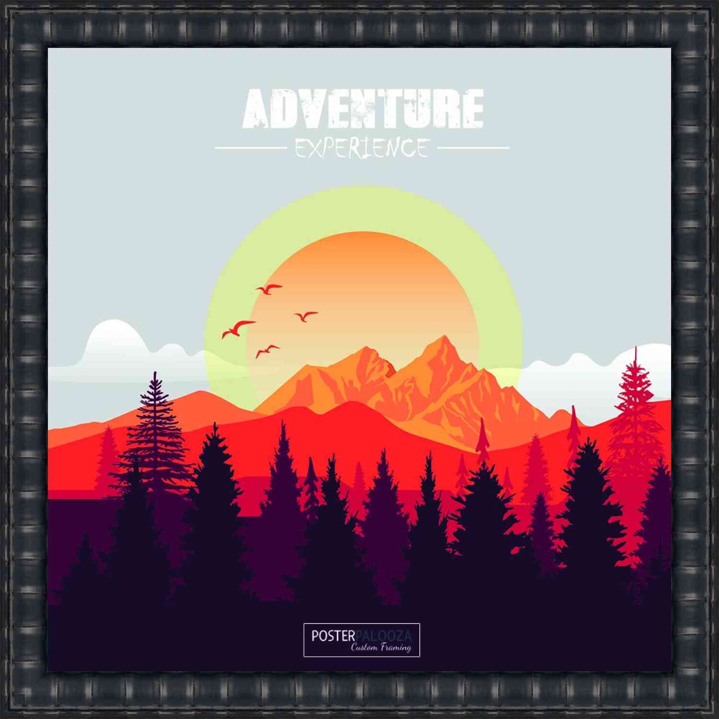 8x8 Bamboo Picture Frame with UV-Resistant Acrylic & Acid Free Backing, Available in 4 Finishes - Brown, Black, Gold, and Natural