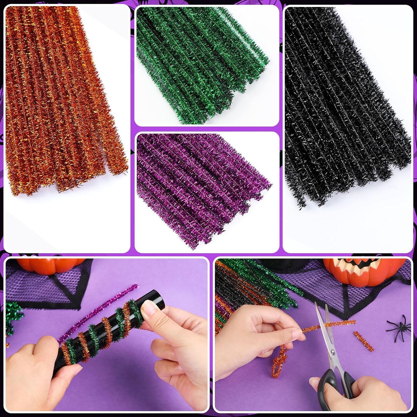 550pcs Halloween Pipe Cleaners Craft Supplies