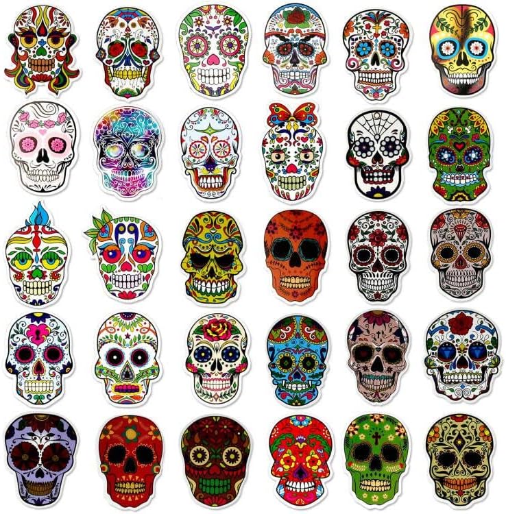 Mexican Skull Decals for Day of Dead