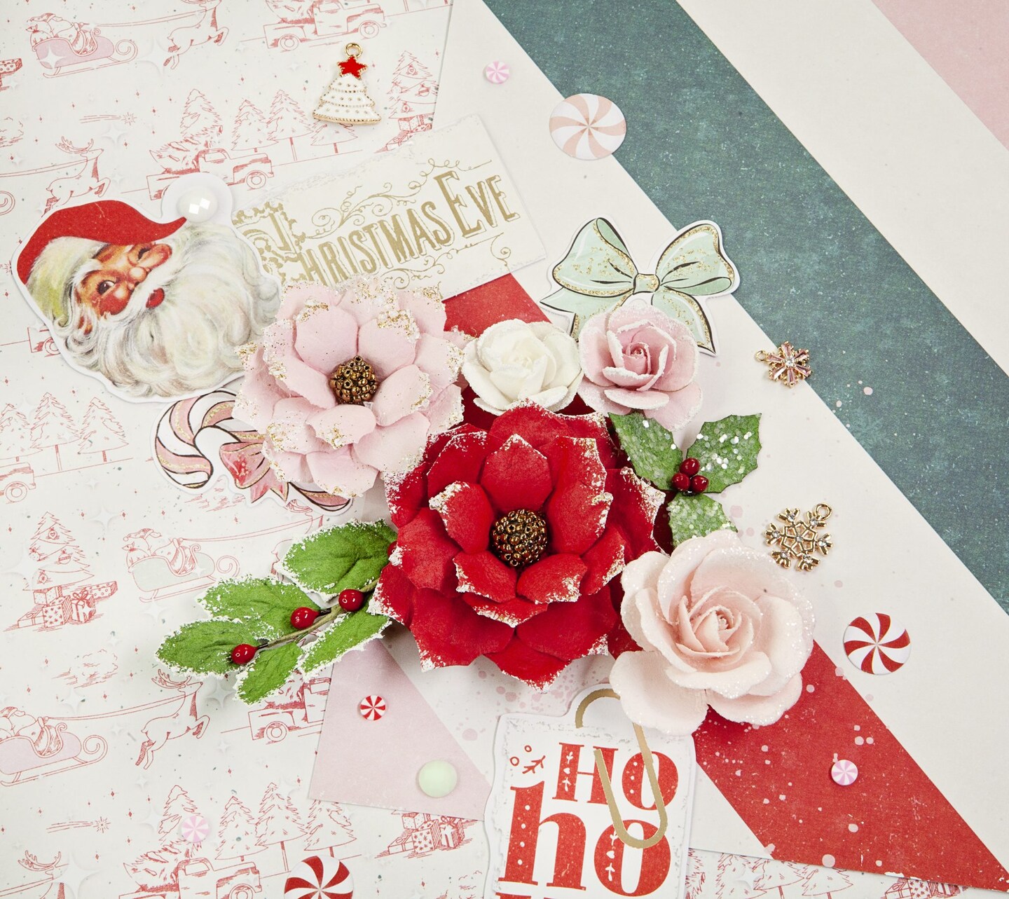 Prima Marketing Christmas Candy Cane Lane Bundle by Frank Garcia Collection Bundle Scrapbooking Journal Scrapbook Supplies Material Craft Notebooks Decoupage Album Art Journaling