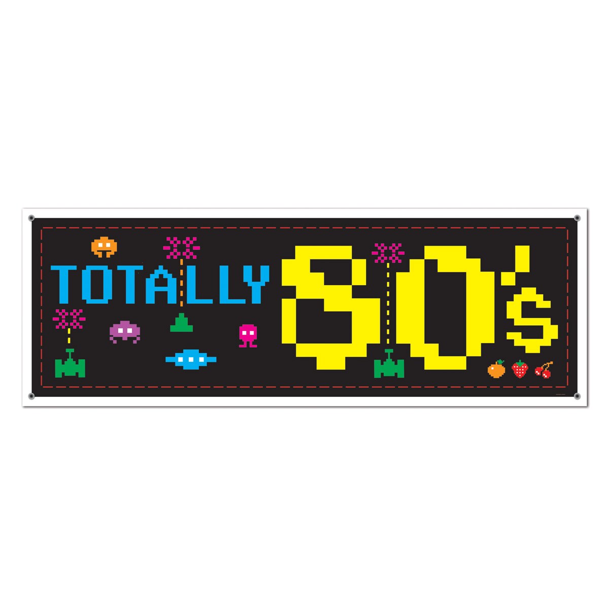 Beistle 5Feet x 21in. 80s Sign Banner - 12 Pack