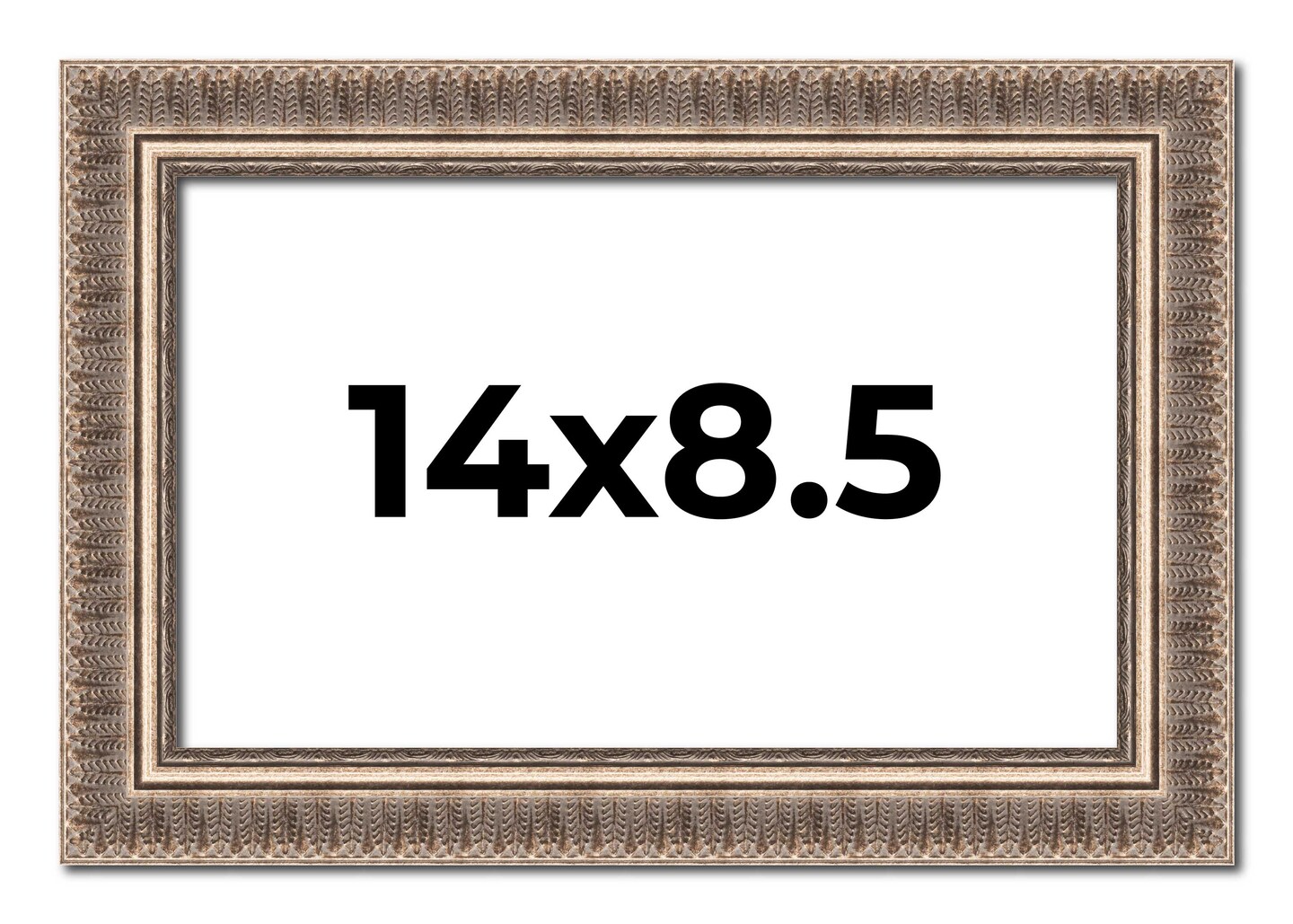 Photo Size Ornate Gold Picture Frame - UV Acrylic, Foam Board Backing, Hanging Hardware