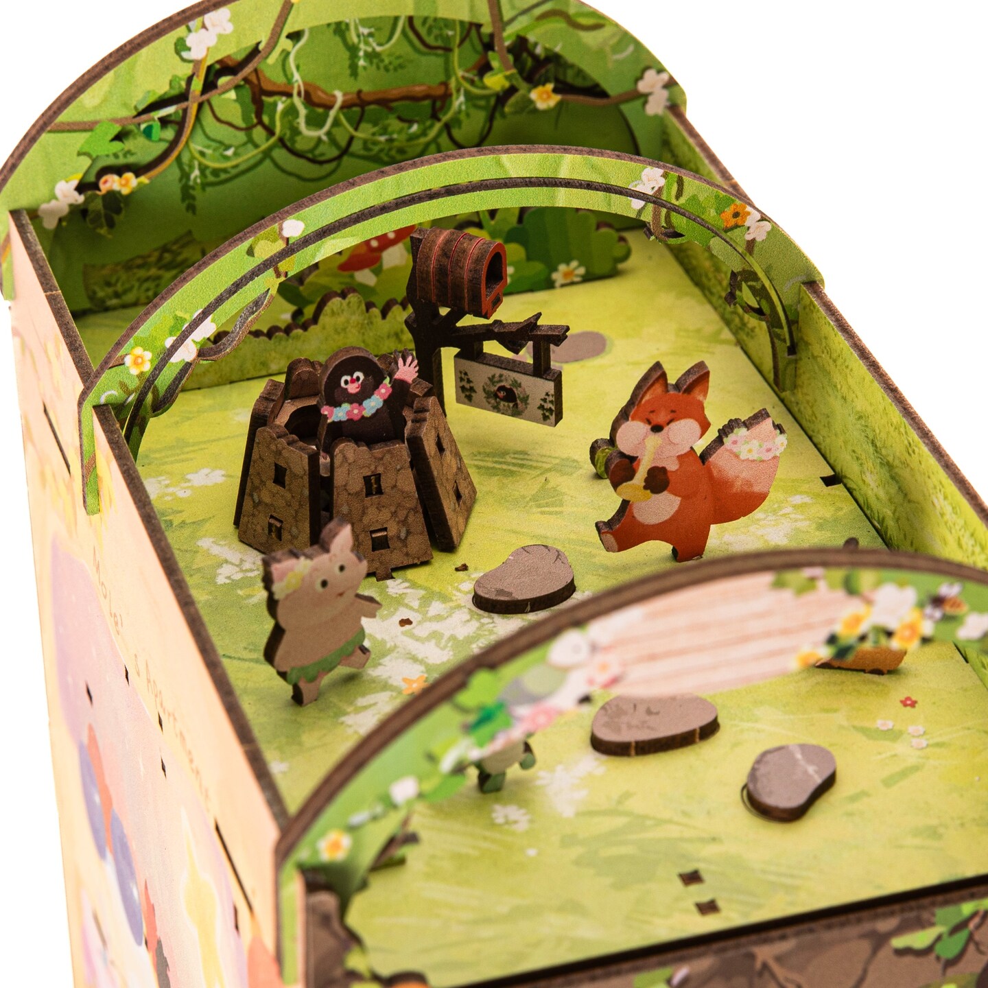 DIY Miniature Book Nook Kit | Mole&#x27;s Apartment w/ Dust Cover