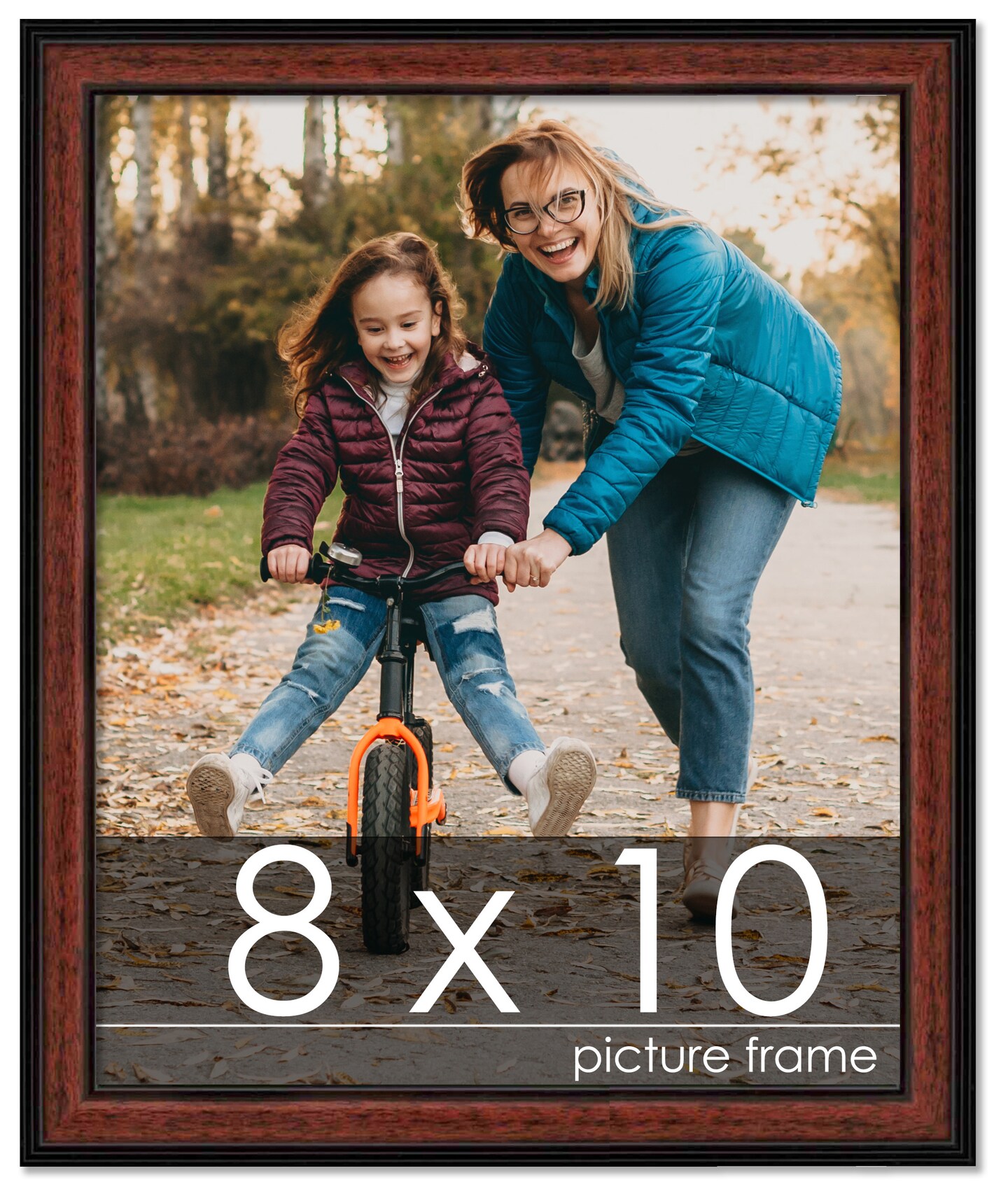 Photo Size Decor Brown Picture Frame - UV Acrylic, Foam Board Backing, Hanging Hardware