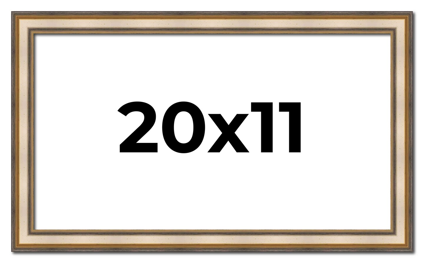 11x20 Refined Picture Frame with UV-Resistant Acrylic & Acid Free 
