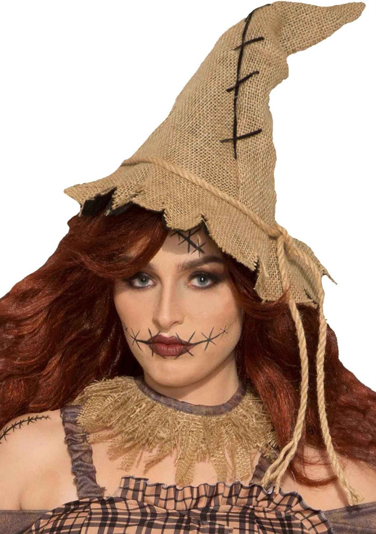 Adult Scarecrow Hat Halloween Costume Fall Fun Dress Up One Size Fits Most