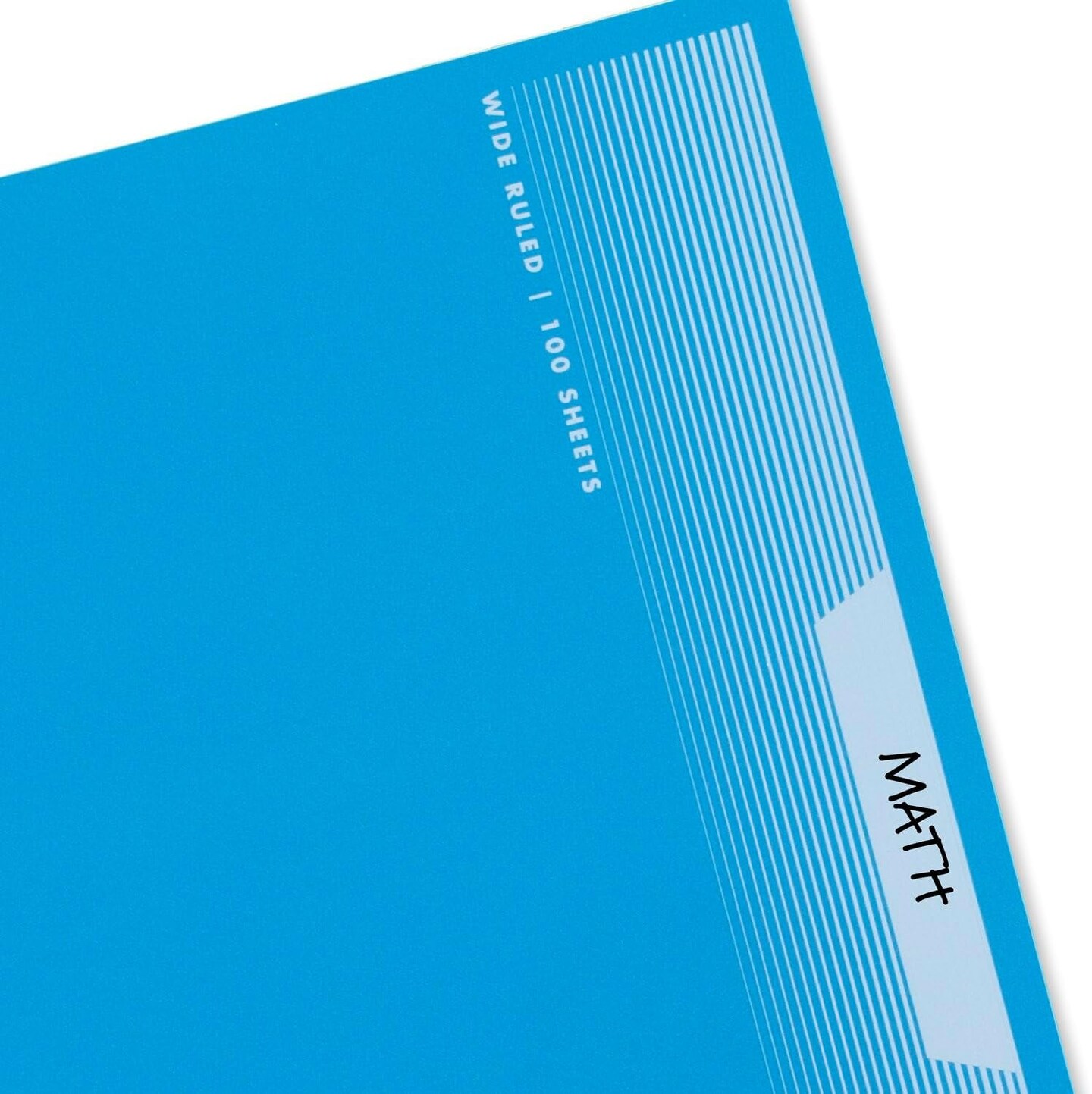 Spiral Notebooks, 5 Pack, 1-Subject, Wide Ruled Paper, Plastic Cover, 8&#x22; X 10-1/2&#x22;, 100 Sheets, Black, Yellow, Red, Blue and Green (930093)