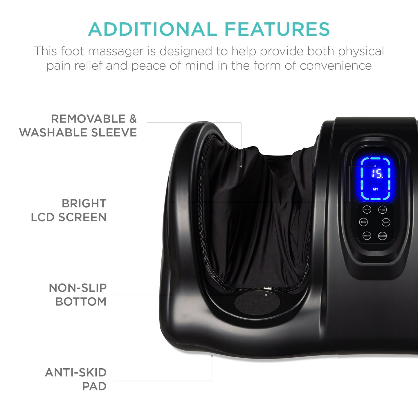 Best Choice Products Therapeutic Kneading &#x26; Rolling Shiatsu Foot Massager w/ High Intensity Rollers, Remote