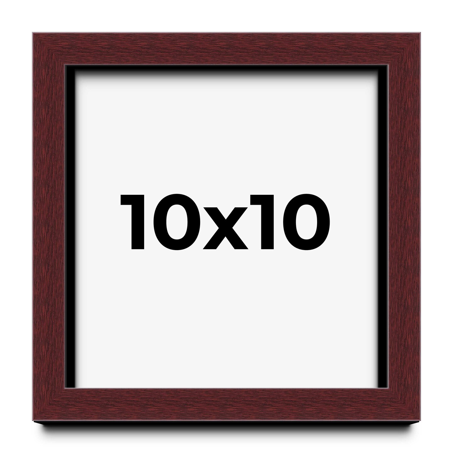 Square Shadow Box 1.5" Depth Brown Picture Frame - UV Acrylic, Backing, Hanging Hardware