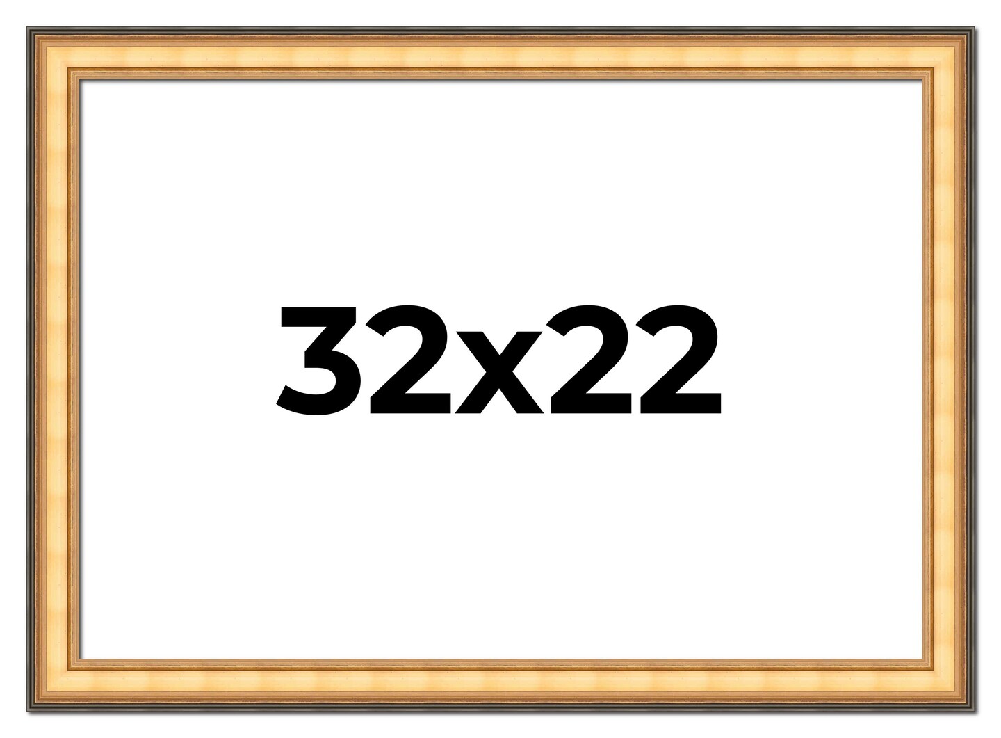 22x32 Traditional Picture Frame with UV-Resistant Acrylic &#x26; Acid Free Backing, Available in 3 Finishes - Black, Brown, Gold