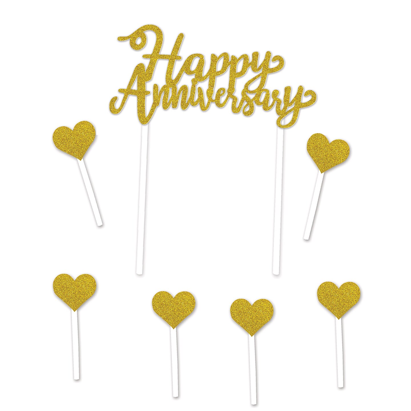 Beistle 6in. x 8in. Happy Anniversary Cake Topper 12 Pack Michaels