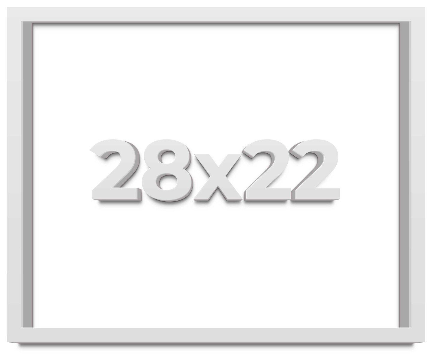 Minimalist Shadow Box White Picture Frame - UV Acrylic, Backing Board, Hanging Hardware