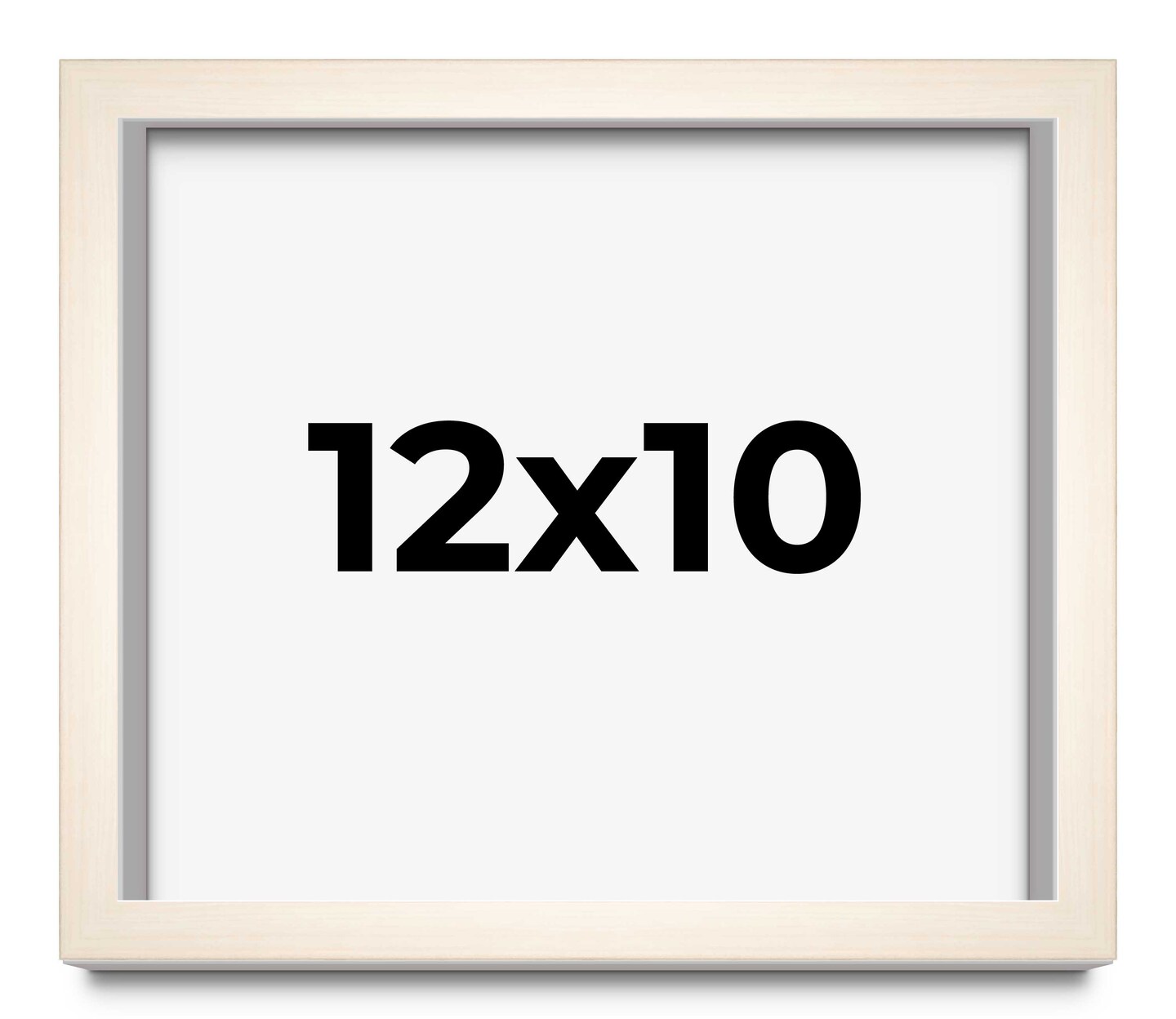 Photo Size Modernist White Picture Frame - UV Acrylic, Foam Board Backing, Hanging Hardware