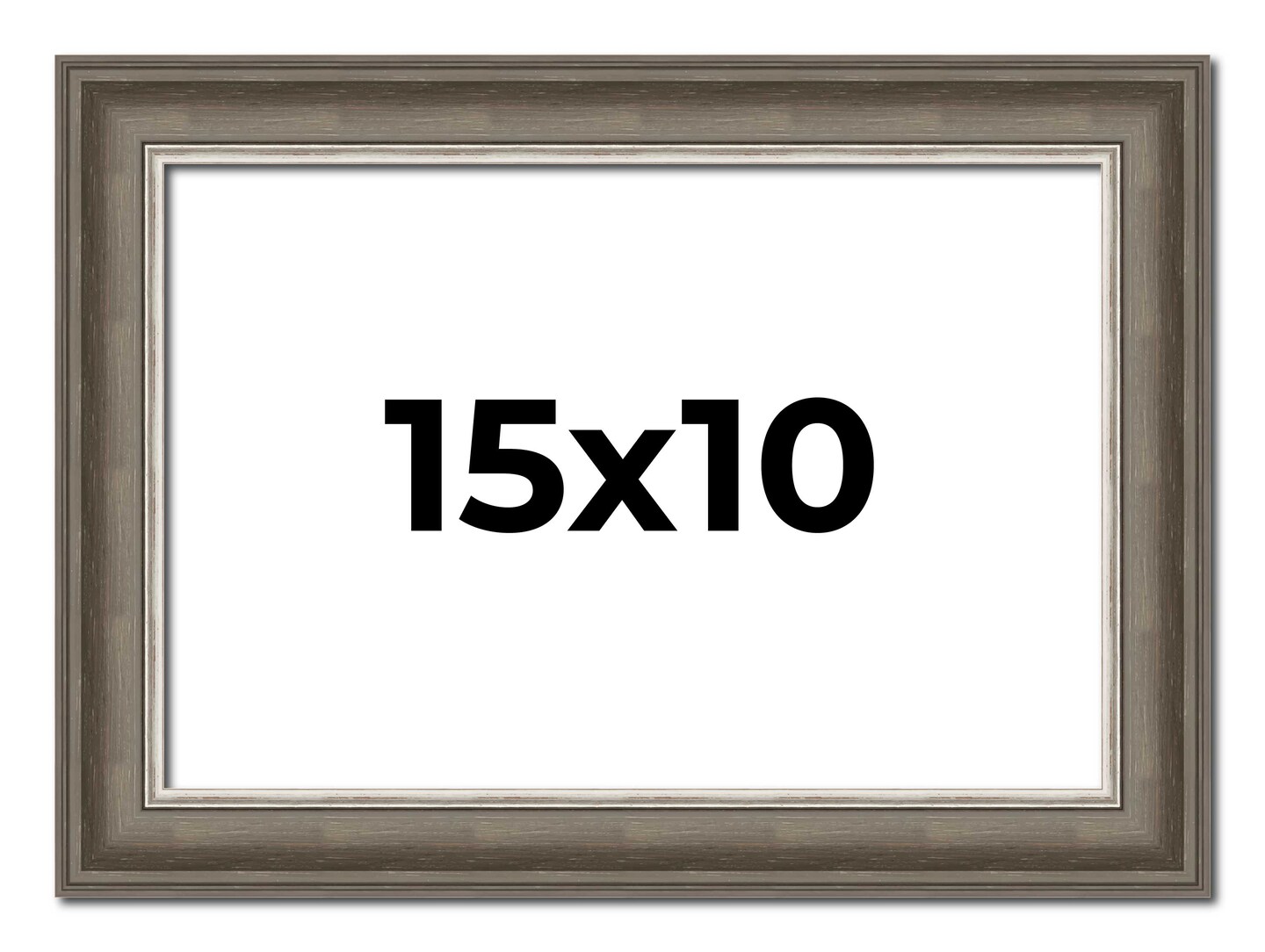 10x15 Weathered Picture Frame with UV-Resistant Acrylic & Acid Free Backing, Available in 5 Finishes - Black, Gold, Red, White, Natural
