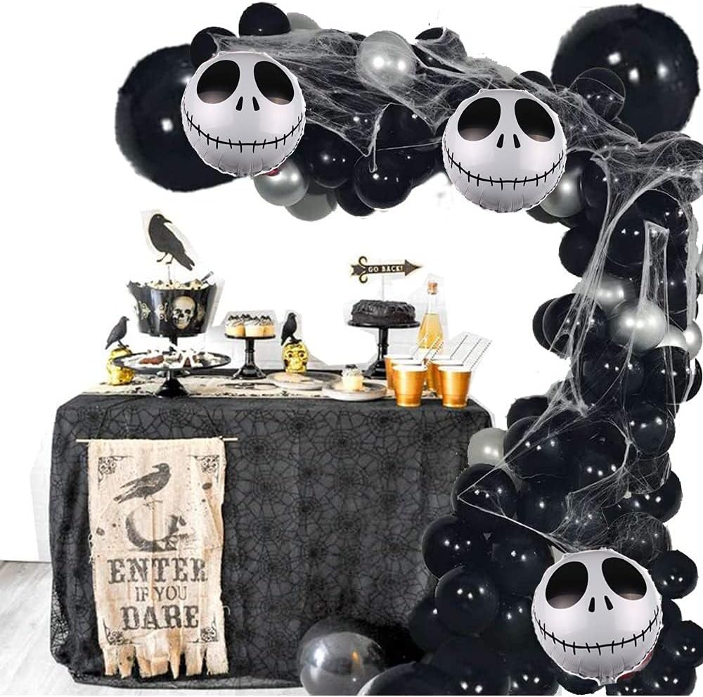 20PCS Halloween Skull Skeletons Foil Balloons Party Decorations Supplies - Happy Halloween Skull Party Decorations for Day of the Dead Party Supplies Decorations