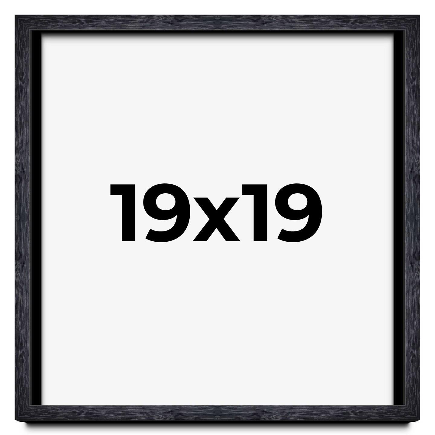 19x19 Shadow Box 1&#x22; Depth Picture Frame with UV-Resistant Acrylic &#x26; Acid Free Backing, Available in 3 Finishes - Black, Grey, White