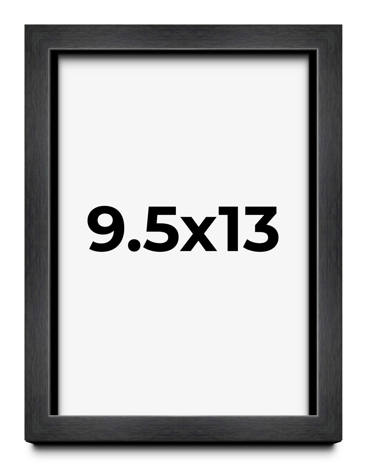 Photo Size Shadow Box 3/4" Depth Grey Picture Frame - UV Acrylic, Backing, Hanging Hardware