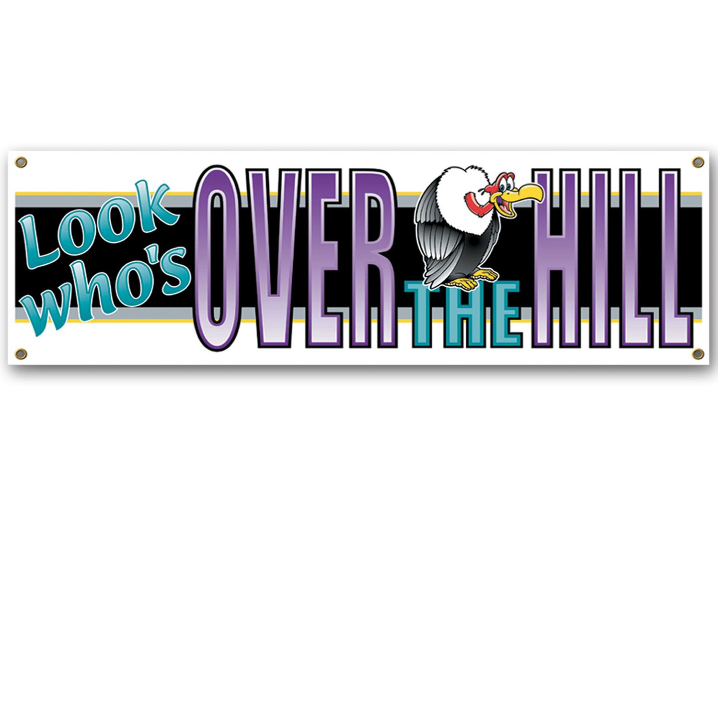 Beistle 5Feet x 21in. Look Whos Over The Hill Sign Banner - 12 Pack