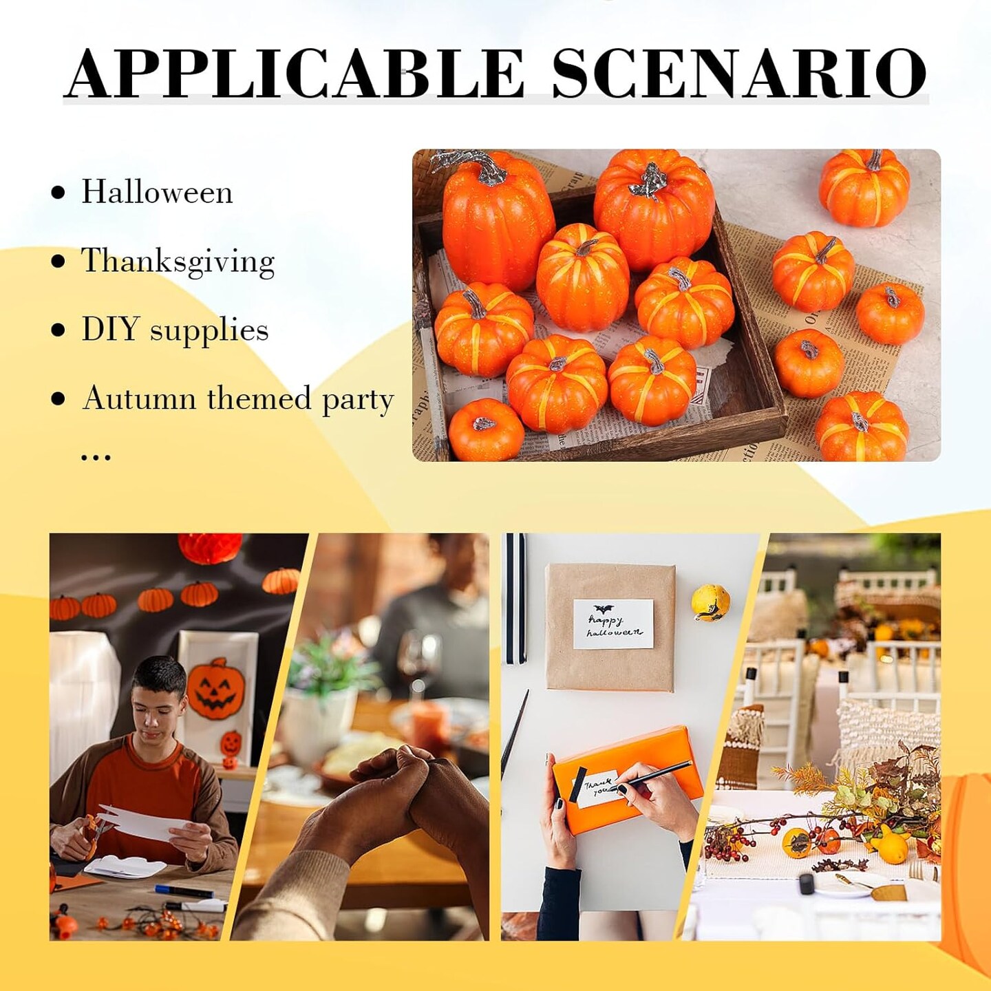 Foam Pumpkins Assorted Sizes Fake Pumpkins Bulk for Decorating Fall Halloween Thanksgiving