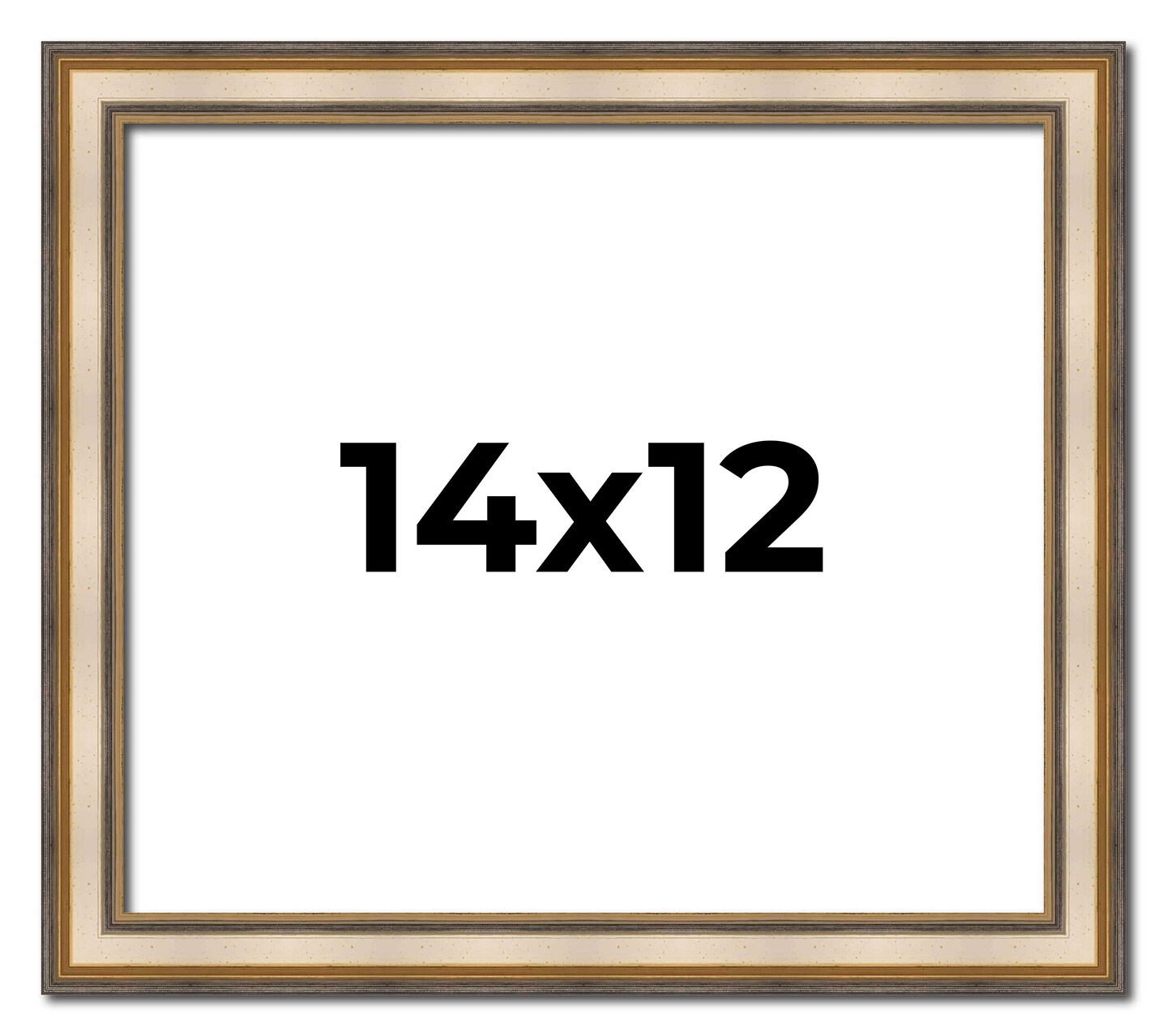 12x14 Refined Picture Frame with UV-Resistant Acrylic &#x26; Acid Free Backing, Available in 5 Finishes - Black, Blue, Gold, Silver, and White