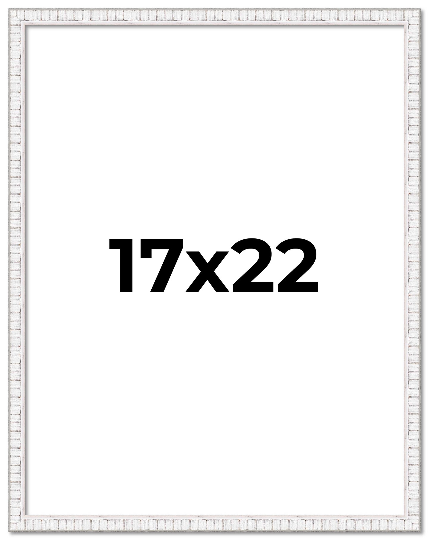 Textured White Picture Frame - UV Acrylic, Foam Board Backing, Hanging Hardware
