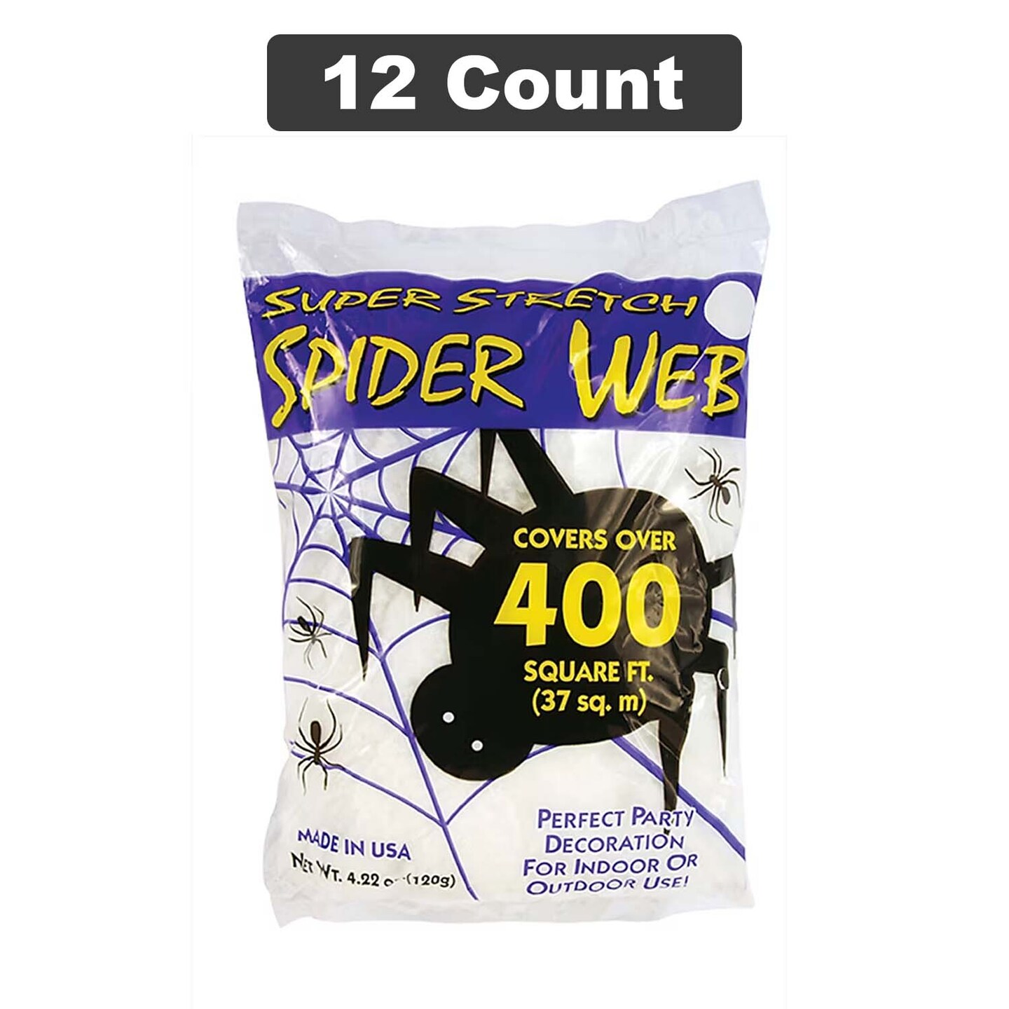 Halloween Super Stretch 400SQ FT Spider Web Decor