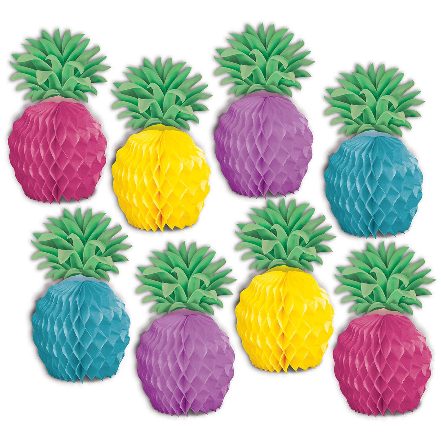 Beistle 5&#xBC;in. Pineapple Mini Centerpieces - 12 Pack