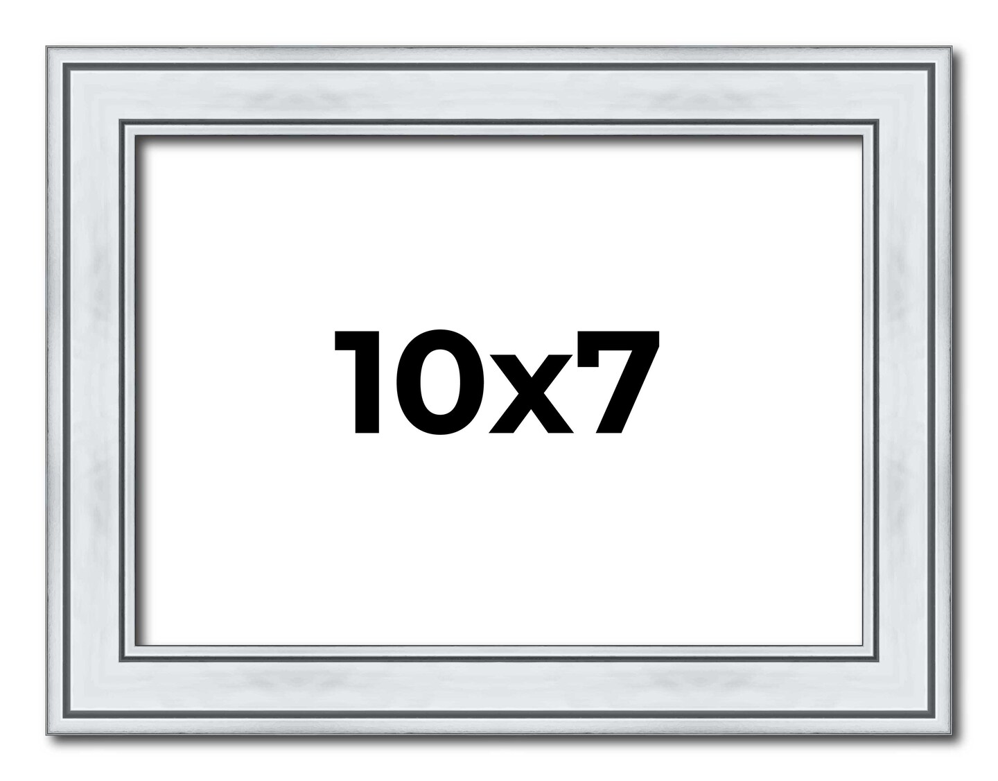 Photo Size Classic Silver Picture Frame - UV Acrylic, Foam Board Backing, Hanging Hardware