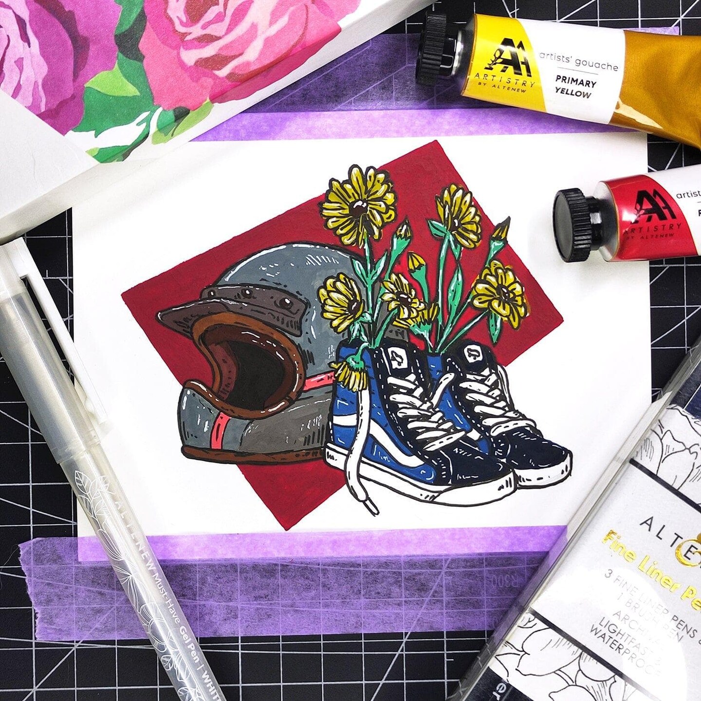 Artists&#x27; Gouache Set - Strolling Through New York