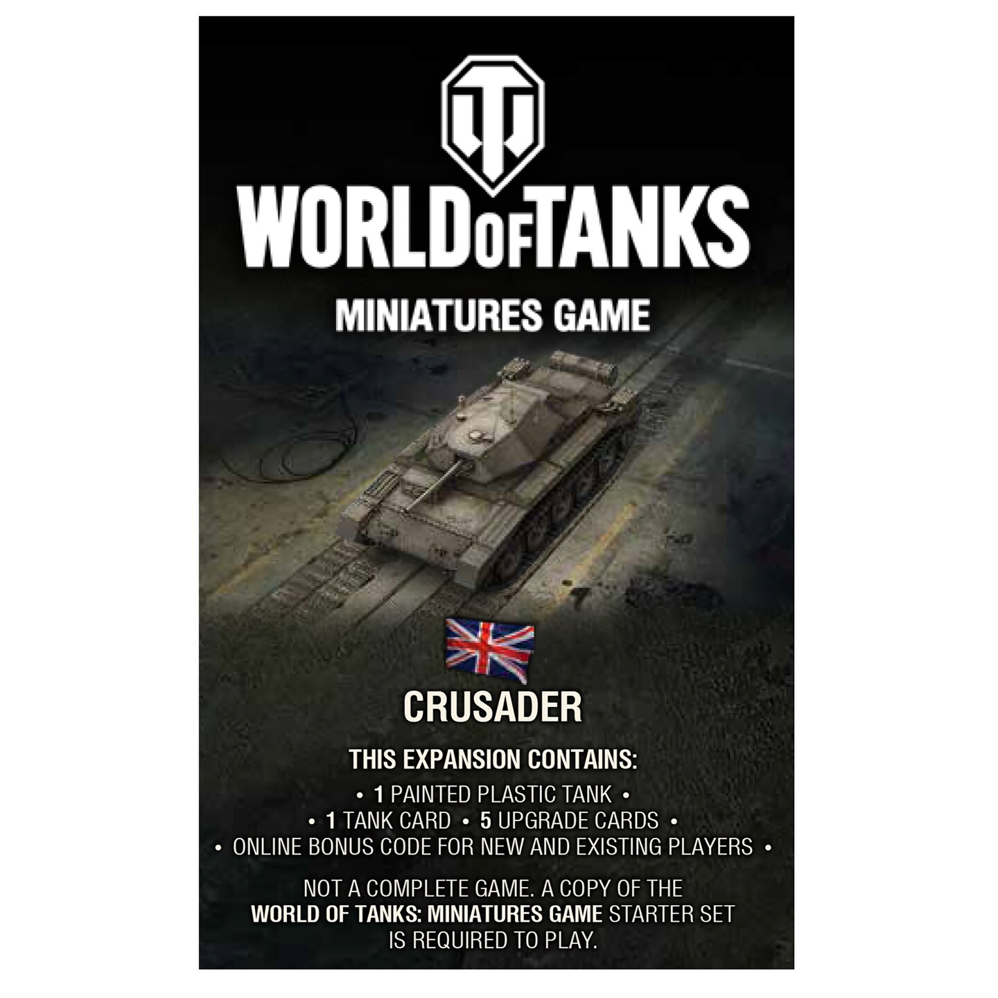 GF9: World of Tanks: British Crusader - Expansion Miniatures Game: Wave 6 Tank - Gale Force 9
