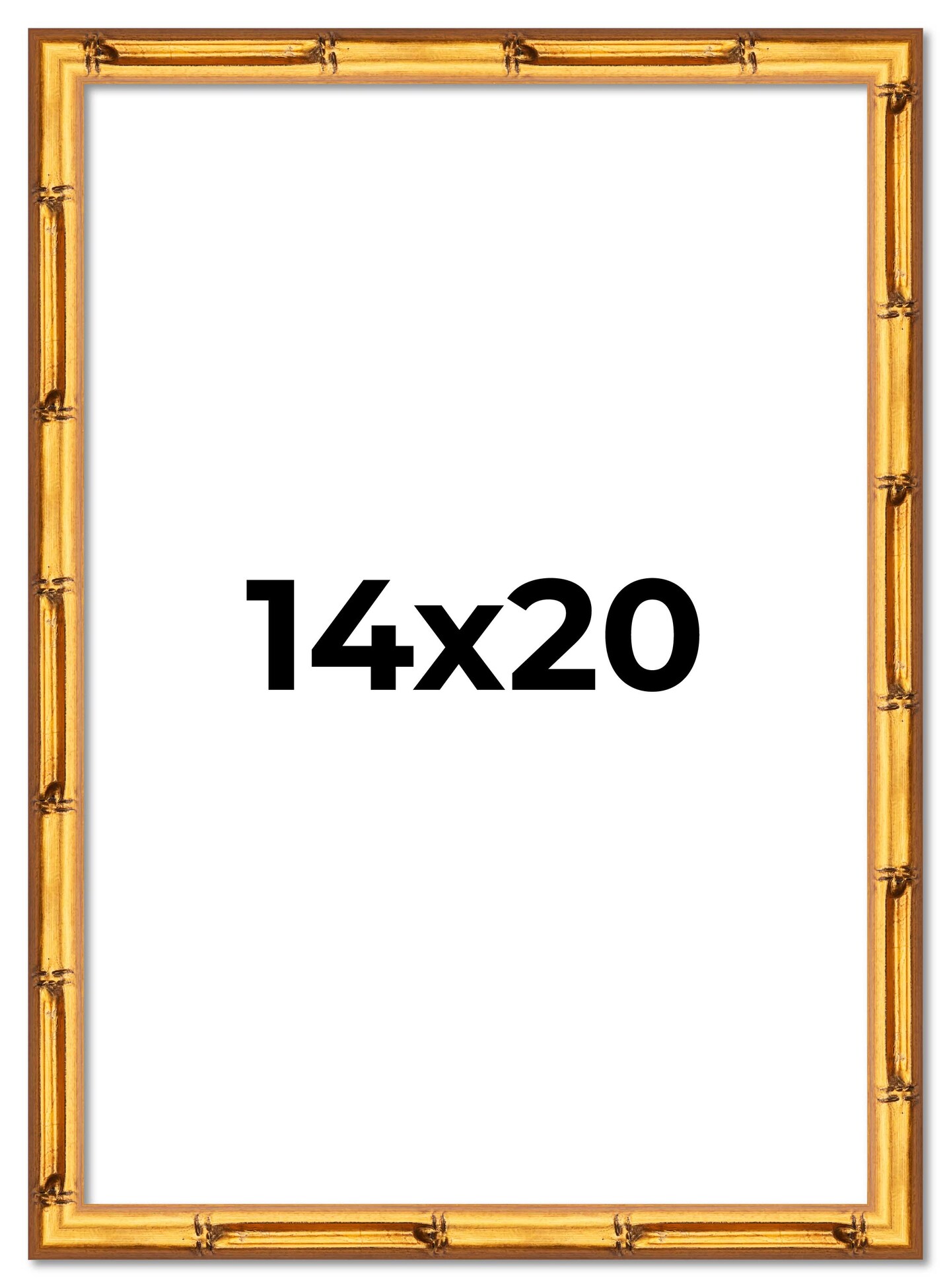 14x20 Thin Bamboo Picture Frame with UV-Resistant Acrylic & Acid Free Backing, Available in 2 Finishes - Gold and Brown