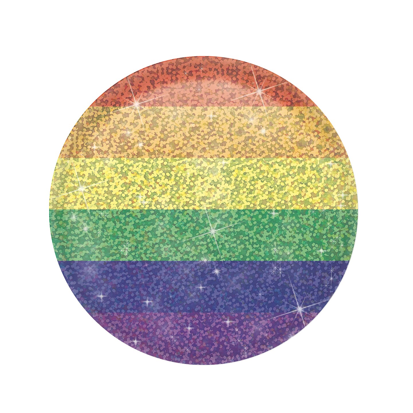Beistle 2in. Rainbow Button - 6 Pack