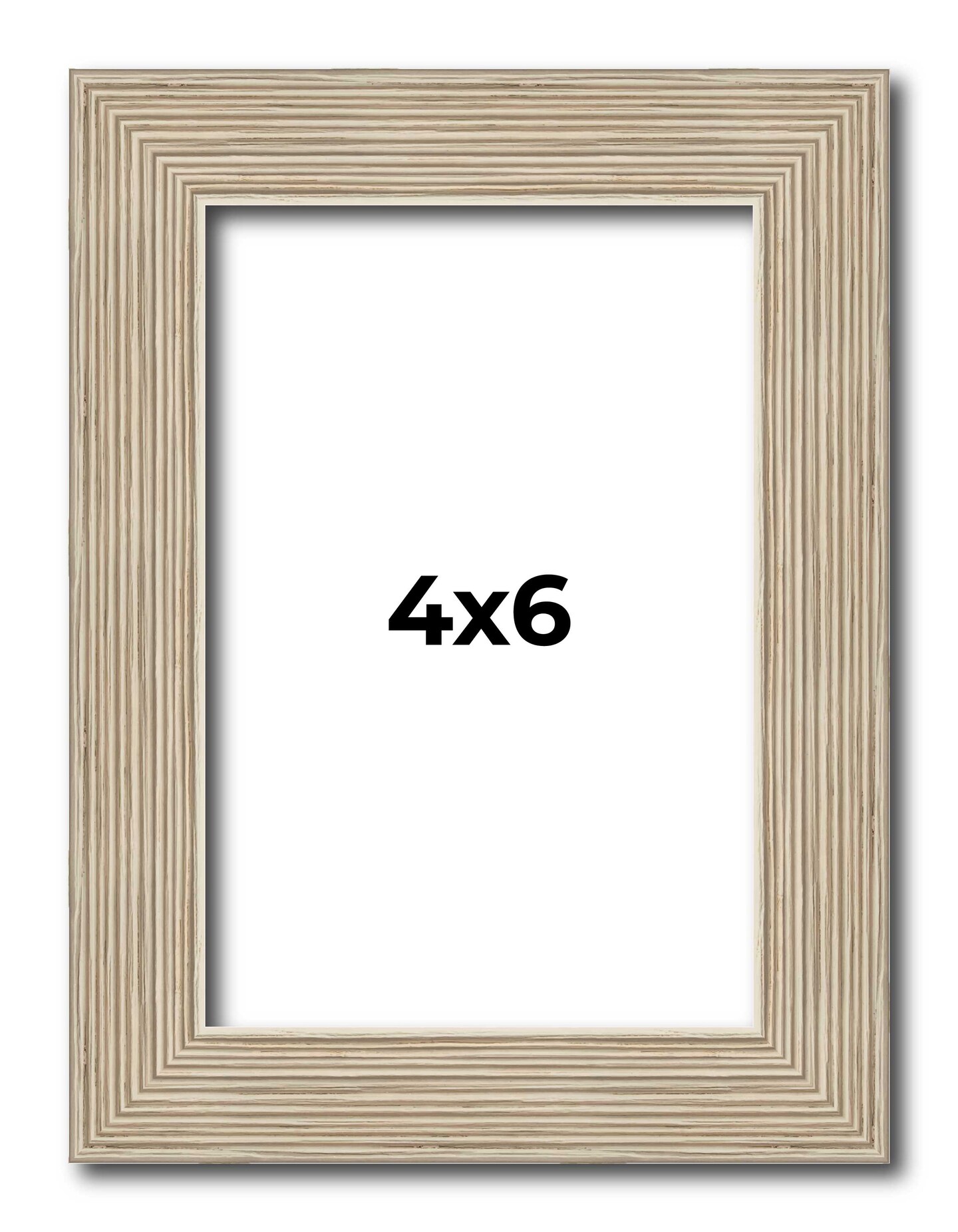4x6 Thin Barnwood Picture Frame with UV-Resistant Acrylic & Acid Free Backing, Available in 2 Paint Finishes - Grey and Black