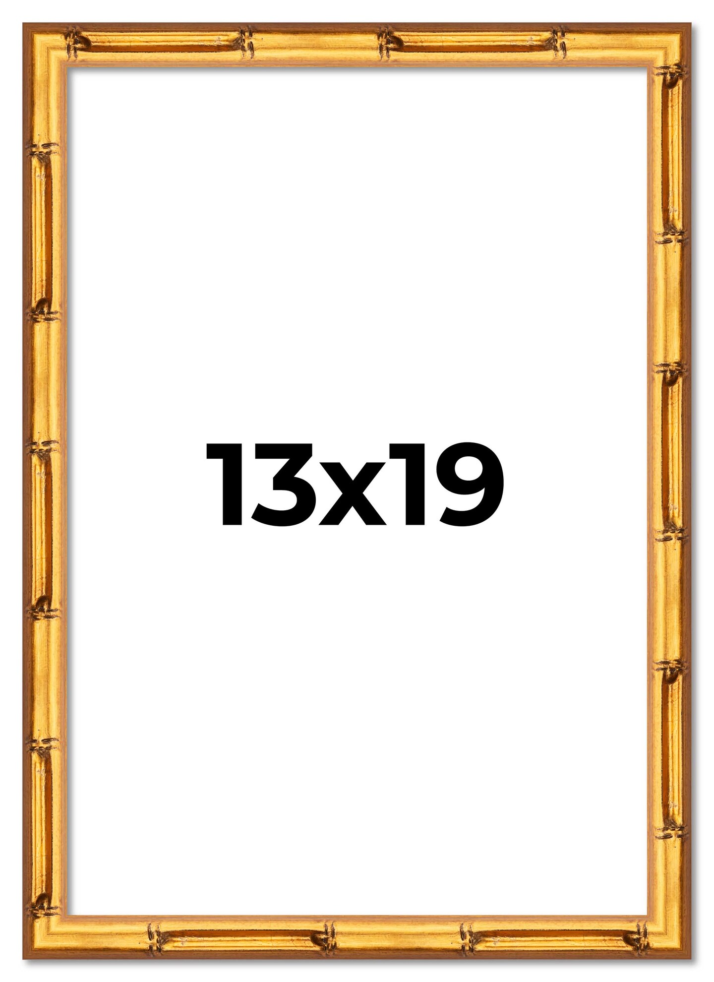 13x19 Thin Bamboo Picture Frame with UV-Resistant Acrylic & Acid Free Backing, Available in 2 Finishes - Gold and Brown