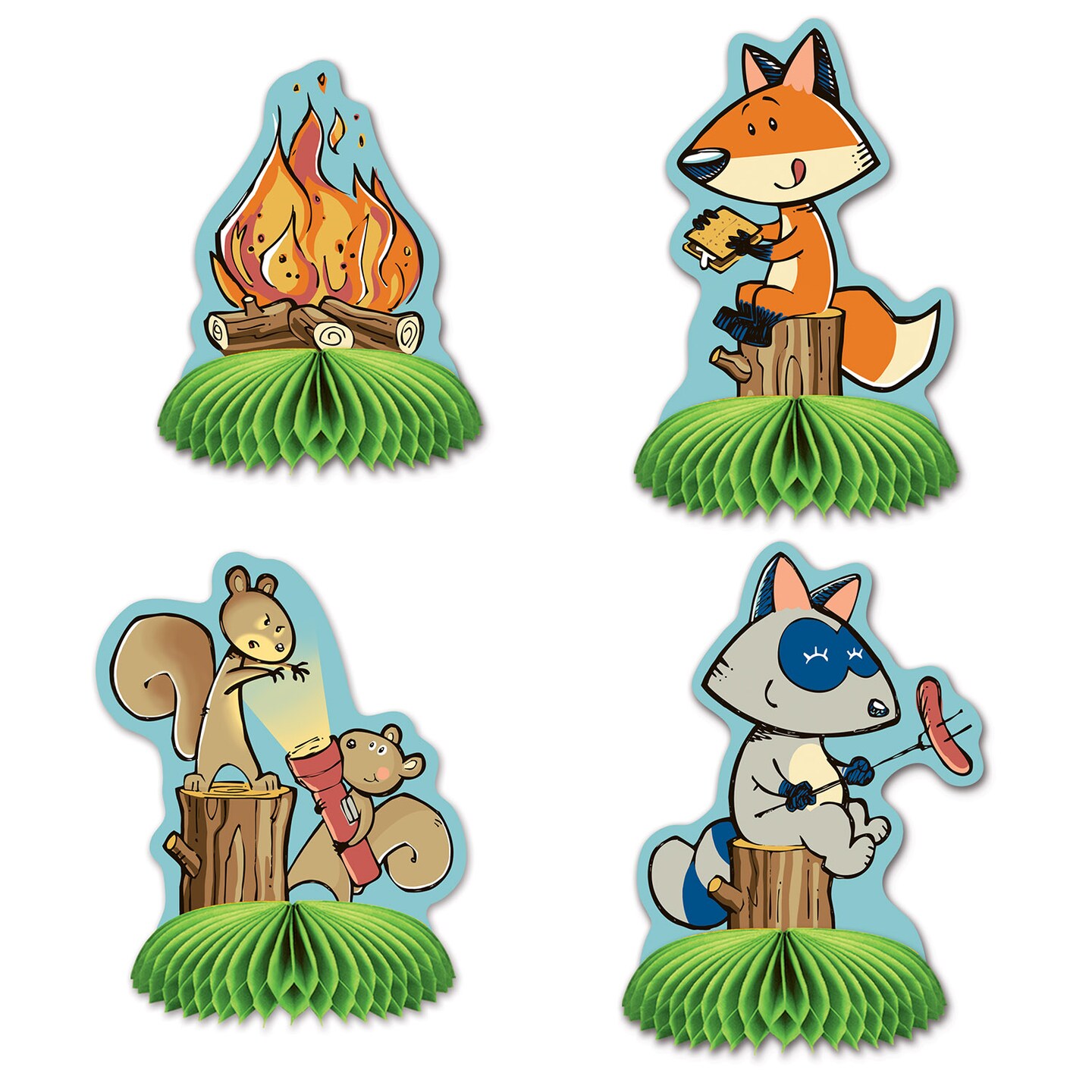 Beistle 5in. Woodland Friends Mini Centerpieces - 12 Pack