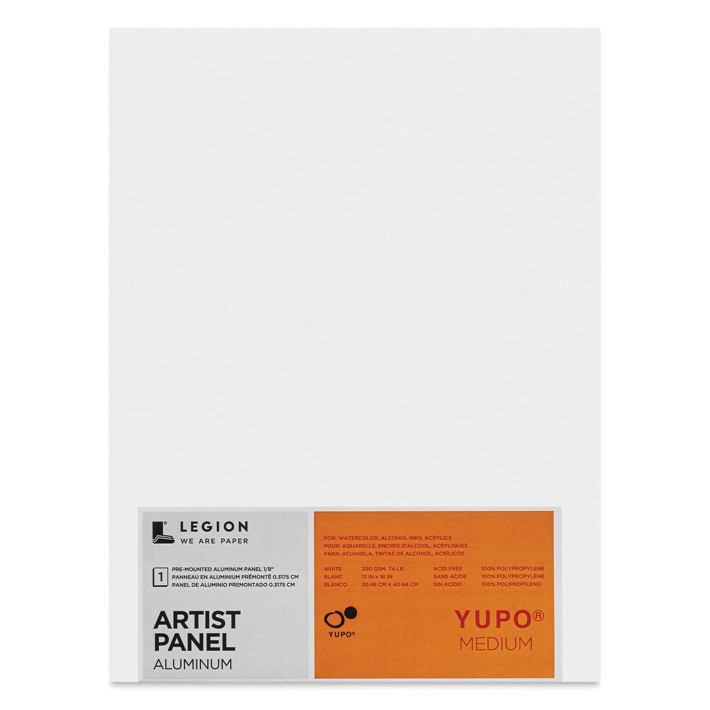 Legion Yupo Aluminum Artist Panel - 12&#x22; x 16&#x22;, 1/8&#x22;