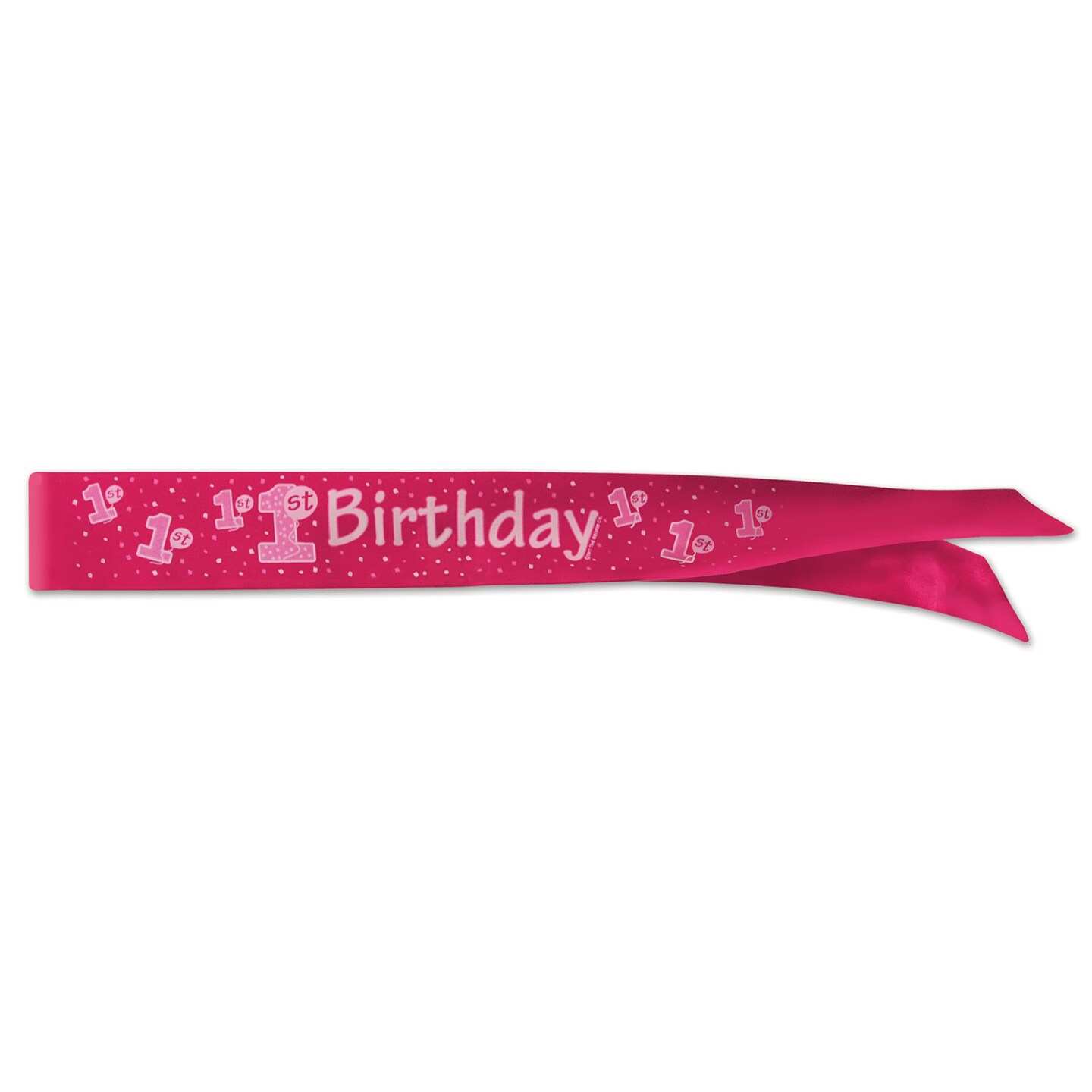 Beistle 19&#xBC;in. x 2&#xBE;in. in.1stin. Birthday Satin Sash - 6 Pack